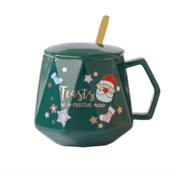 Zestaw prezentowy kubek świąteczny z łyżeczką