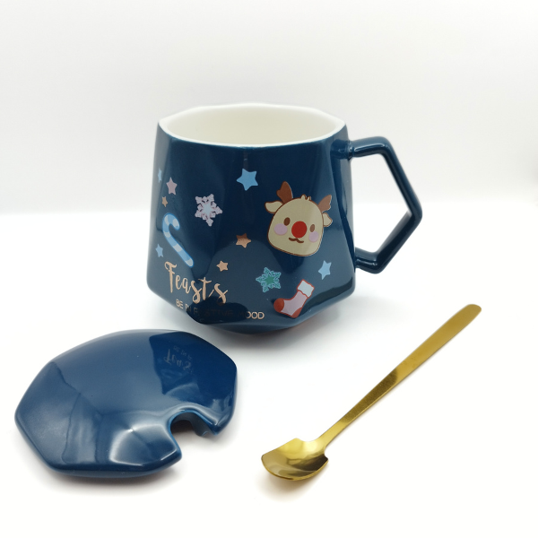 Zestaw prezentowy kubek świąteczny z łyżeczką