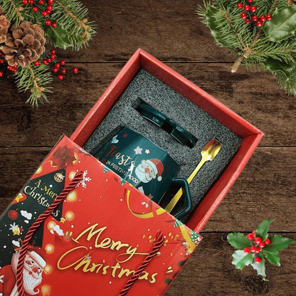 Zestaw prezentowy kubek świąteczny z łyżeczką