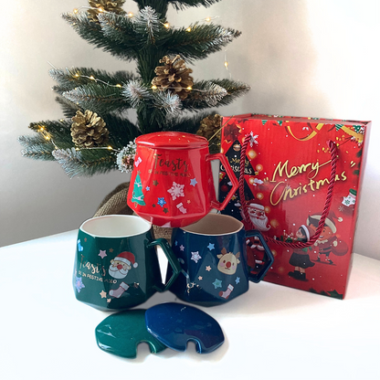 Zestaw prezentowy kubek świąteczny z łyżeczką